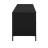 60 Wood and Metal Entertainment TV Stand with 2 Drawers Brown and Black By The Urban Port UPT-225265