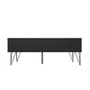 2 Removable Drawer Wooden Coffee Table With Hairpin Legs Black and Brown By The Urban Port UPT-225267