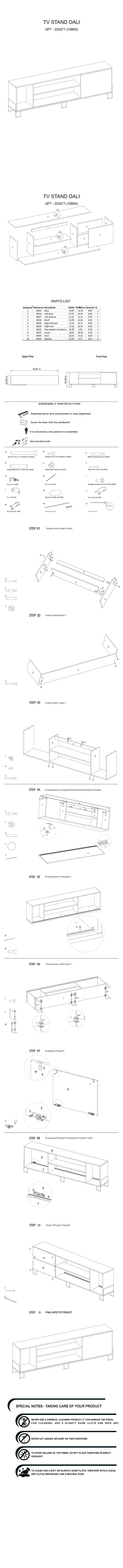 71 Wooden TV Stand with 3 Compartments Brown and White By The Urban Port UPT-225271