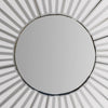 28 Round Floating Wall Mirror with Sunburst Design Frame Silver By The Urban Port UPT-226281