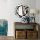 Round Accent Wall Mirror with Scalloped Design and Beveled Edges, Silver By The Urban Port