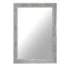 Rectangular Polystyrene Encased Wall Mirror with Textured Details Chrome By The Urban Port UPT-228546