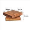 32 Inch Square Box Design Wooden Coffee Table with Swivel Storage Top and Drawer,Brown By The Urban Port UPT-229063