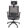 Adjustable Headrest Ergonomic Swivel Office Chair with Padded Seat and Casters Black and Gray By The Urban Port UPT-230094