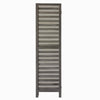 3 Panel Foldable Wooden Divider Privacy Screen with Shutter Design and Metal Hinges Light Gray By The Urban Port UPT-230658