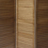 3 Panel Foldable Wooden Divider Privacy Screen with Shutter Design and Metal Hinges Brown By The Urban Port UPT-230659