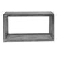 52 Cube Shape Wooden Console Table with Open Bottom Shelf Charcoal Gray By The Urban Port UPT-230675