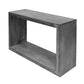 52 Cube Shape Wooden Console Table with Open Bottom Shelf Charcoal Gray By The Urban Port UPT-230675