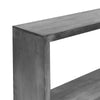 52 Cube Shape Wooden Console Table with Open Bottom Shelf Charcoal Gray By The Urban Port UPT-230675