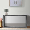 52 Cube Shape Wooden Console Table with Open Bottom Shelf Charcoal Gray By The Urban Port UPT-230675