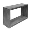 52 Cube Shape Wooden Console Table with Open Bottom Shelf Charcoal Gray By The Urban Port UPT-230675