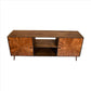 65 Inch 2 Door Mid Century Modern Wooden Entertainment Media Tv Stand Unit Brown By The Urban Port UPT-231464