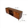 65 Inch 2 Door Mid Century Modern Wooden Entertainment Media Tv Stand Unit Brown By The Urban Port UPT-231464