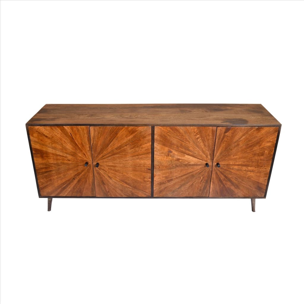 2 Door Mid Century Modern Wooden Buffet Storage Sideboard Cabinet Brown By The Urban Port UPT-231465