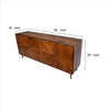 2 Door Mid Century Modern Wooden Buffet Storage Sideboard Cabinet Brown By The Urban Port UPT-231465