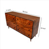 6 Drawer Mid Century Modern Storage Wooden Drawers Dresser Brown By The Urban Port UPT-231467