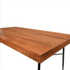 Two Tone Industrial Wooden Top Rectangular Dining Table With Metal Frame Black And Brown By The Urban Port UPT-231468