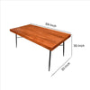 Two Tone Industrial Wooden Top Rectangular Dining Table With Metal Frame Black And Brown By The Urban Port UPT-231468