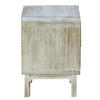 Nightstand with 2 Drawers and Angled Legs Antique White By The Urban Port UPT-231743