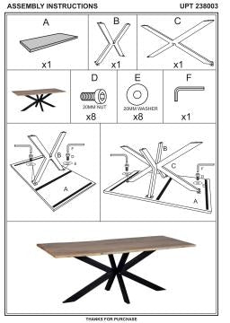 79 Inch Rectangular Live Edge Top Mango Wood Dining Table Crossed Legs Brown Black By The Urban Port UPT-238003