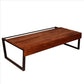 Rectangular Wooden Industrial Coffee Table with Metal Sled Base Brown and Black By The Urban Port UPT-238064