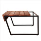 Rectangular Wooden Industrial Coffee Table with Metal Sled Base Brown and Black By The Urban Port UPT-238064