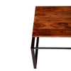 41.7 Inch Rectangular Coffee Table with Plank Style Top Brown and Black By The Urban Port UPT-238064