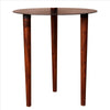 Round Metal Top Side Table with Rotatable Tray and Tripod Legs Brown and Black By The Urban Port UPT-238066