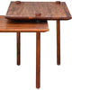 18 Inch Rectangular End Table with Pull Out Extension and Grain Details Brown By The Urban Port UPT-238068