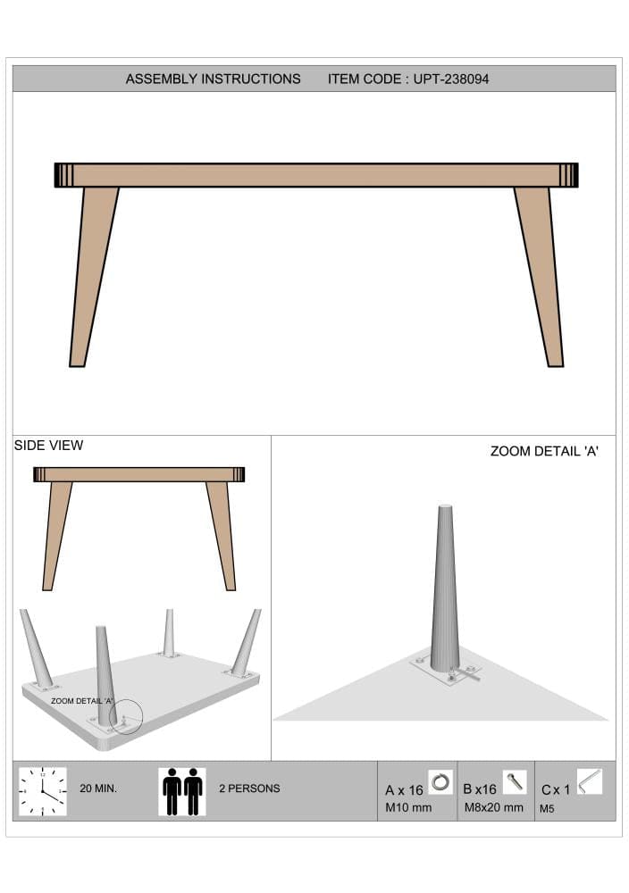 Dual Tone Rectangular Wooden Top Coffee Table with Angled Legs Brown and Black By The Urban Port UPT-238094