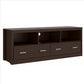 59 Inch Wooden TV Stand with 2 Drawers and 3 Open Compartments Tobacco Brown By The Urban Port UPT-238271