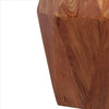 21.5 inch Faceted Handcrafted Mango Wood Side End Table with Octagonal Top Brown By The Urban Port UPT-238450