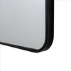 20 x 28 Inch Transitional Aluminum Frame Rectangular Wall Mirror with Arched Corners Black By The Urban Port UPT-238452