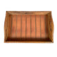 Rectangular Farmhouse Wooden Tray with Rivets Accent and Metal Trim Brown By The Urban Port UPT-242013