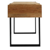 24 Inch Wooden End Table with Single Drawer and Metal Frame Brown and Black By The Urban Port UPT-247104