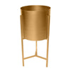 22 18 Round Indoor Planter Iron Stand Set of 2 Champagne Gold By The Urban Port UPT-248043