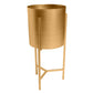 22 18 Round Indoor Planter Iron Stand Set of 2 Champagne Gold By The Urban Port UPT-248043