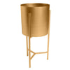 22 18 Round Indoor Planter Iron Stand Set of 2 Champagne Gold By The Urban Port UPT-248043