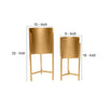 22 18 Round Indoor Planter Iron Stand Set of 2 Champagne Gold By The Urban Port UPT-248043