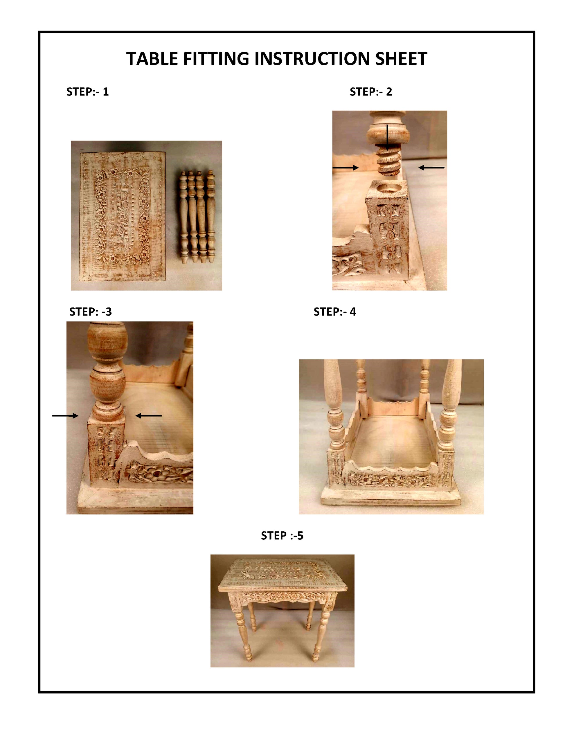 Wooden Side Table with Carved Rectangular Top and Turned Legs Antique White By The Urban Port By The Urban Port UPT-248150