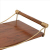 Decorative Wooden Serving Tray with Side Handles Brown By The Urban Port UPT-250425