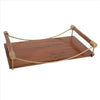 Decorative Wooden Serving Tray with Side Handles Brown By The Urban Port UPT-250425