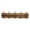 Wooden Wall Hook with Grain Details Brown By The Urban Port UPT-250427