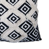 18 x 18 Handcrafted Square Jacquard Soft Cotton Accent Throw Pillow Diamond Pattern White Black By The Urban Port UPT-261539