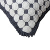 18 x 18 Handcrafted Square Cotton Accent Throw Pillow Woven Dotted Tile Design White Gray By The Urban Port UPT-261540