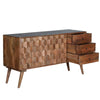 Ero 55 Inch Sideboard Buffet Cabinet 2 Honeycomb Inlaid Doors Mango Wood Natural Brown By The Urban Port UPT-262391