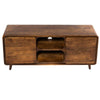 Farmhouse TV Media Cabinet with 2 Doors and Wooden Frame Weathered Brown By The Urban Port UPT-262407