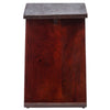 Mango Wood Side Table with Z Shaped Design Dark Oak Brown By The Urban Port UPT-262409