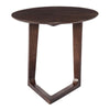 Mango Wood Round Side Table with and Cantilever Base Brown By The Urban Port UPT-262411