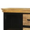 Home Office Cabinet with 3 Drawers and Metal Frame Oak Brown and Black By The Urban Port UPT-263261